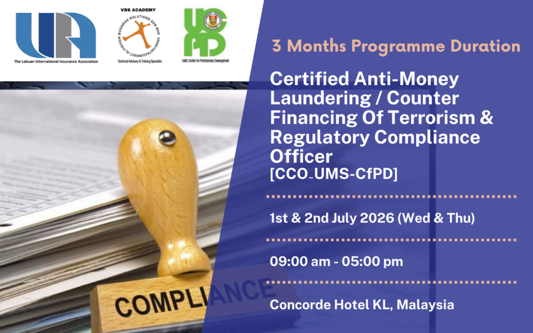 Certified Anti-Money Laundering / Counter Financing Of Terrorism & Regulatory Compliance Officer [CCO_UMS-CfPD]